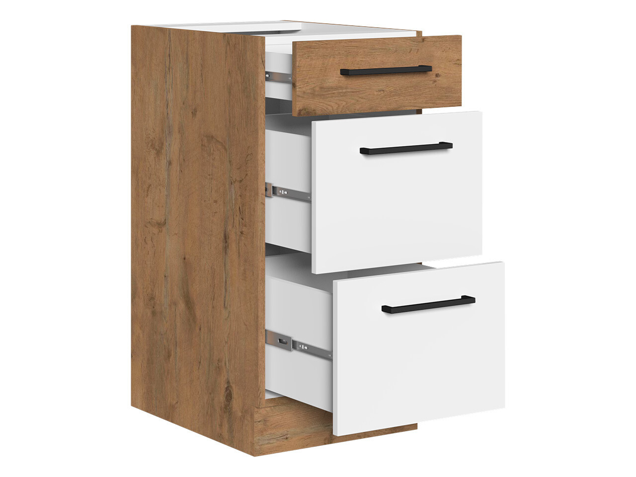 Modularna omarica s predali Wood Grey 132