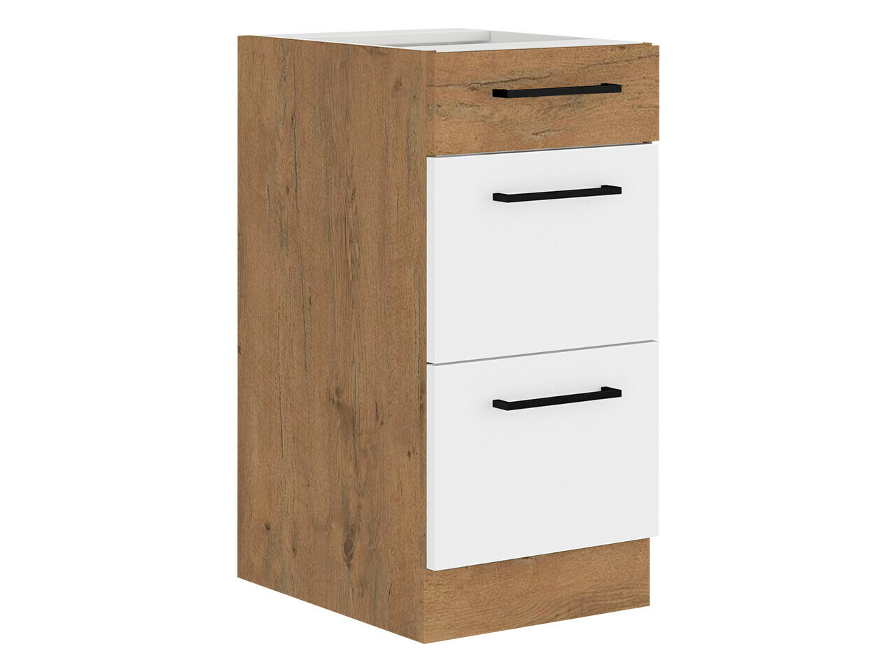Modularna omarica s predali Wood White 139