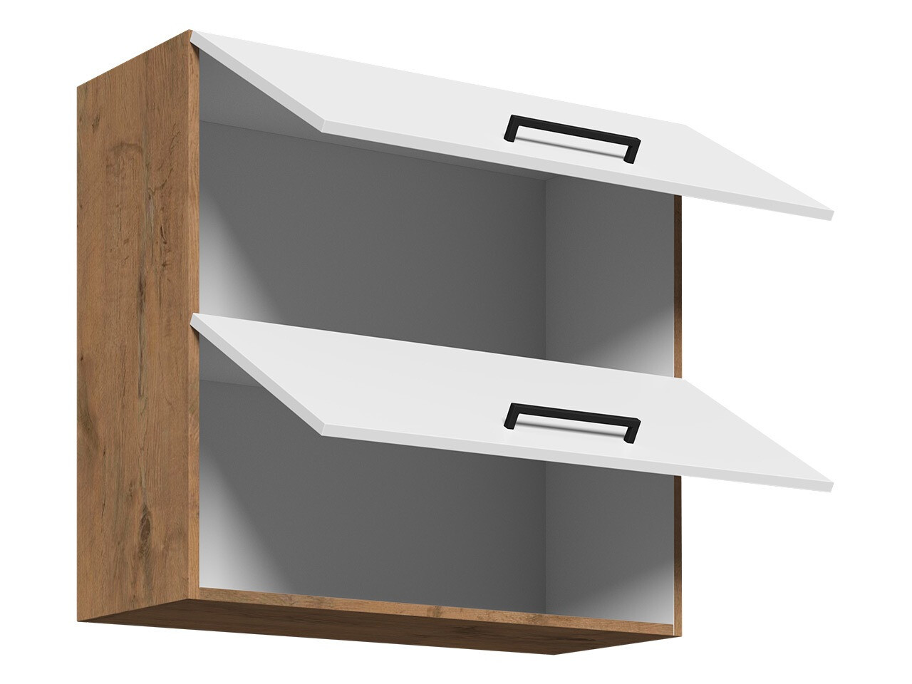 Modularna stenska omarica Wood Dark 107