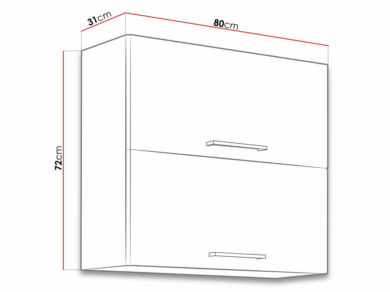 Modularna stenska omarica Wood Dark 107