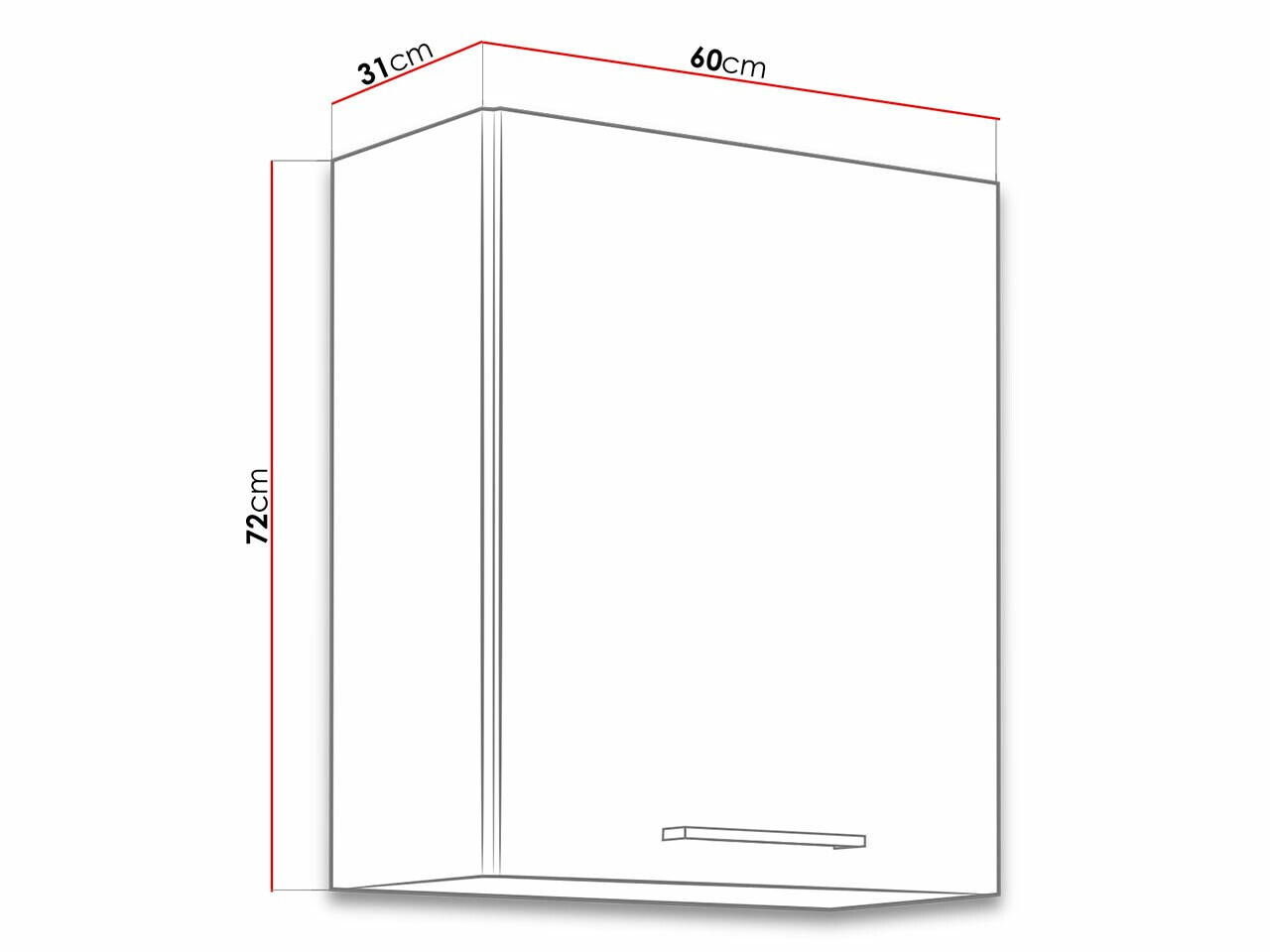 Modularna stenska omarica Wood Dark 108