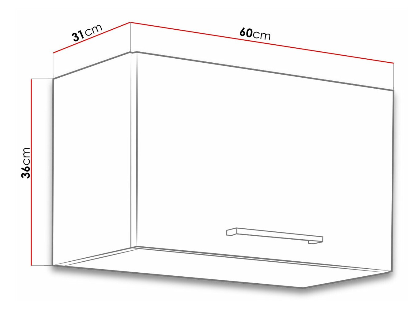 Modularna stenska omarica Wood Dark 109