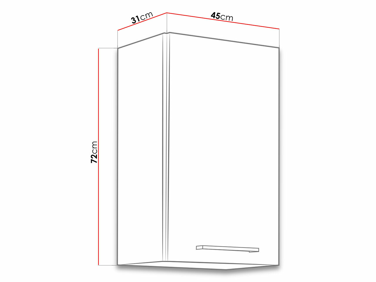 Modularna stenska omarica Wood Dark 112