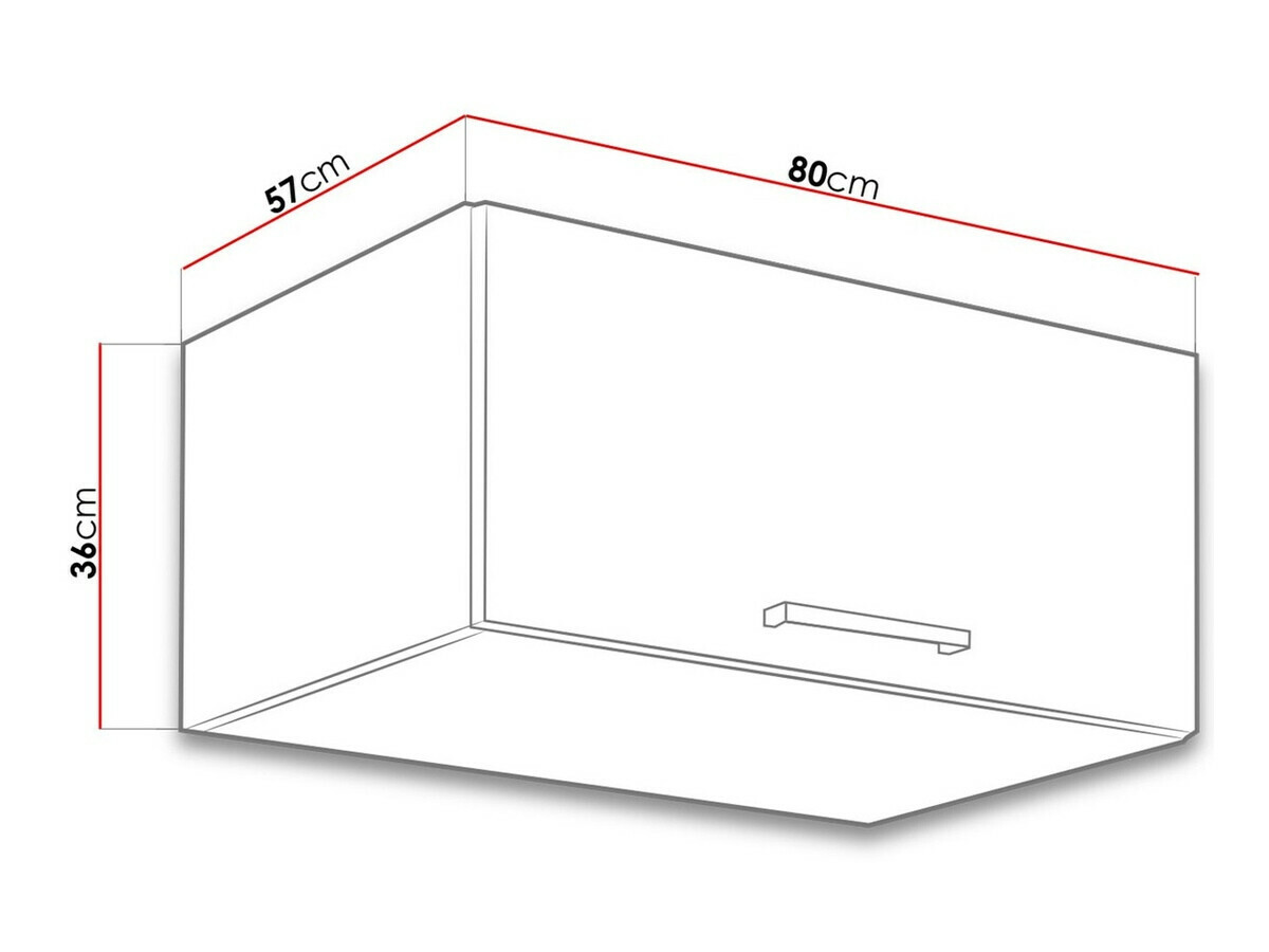 Modularna stenska omarica Wood White 134