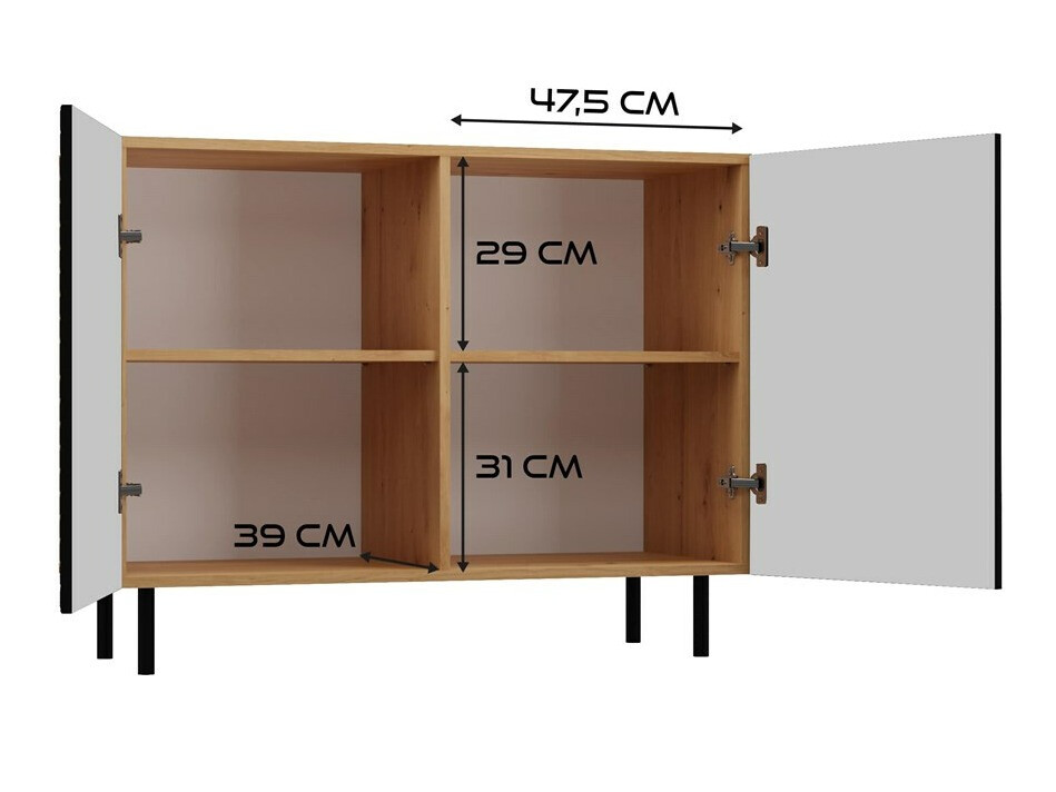 Omarica Romseru 101 (Črna + Artisan hrast)