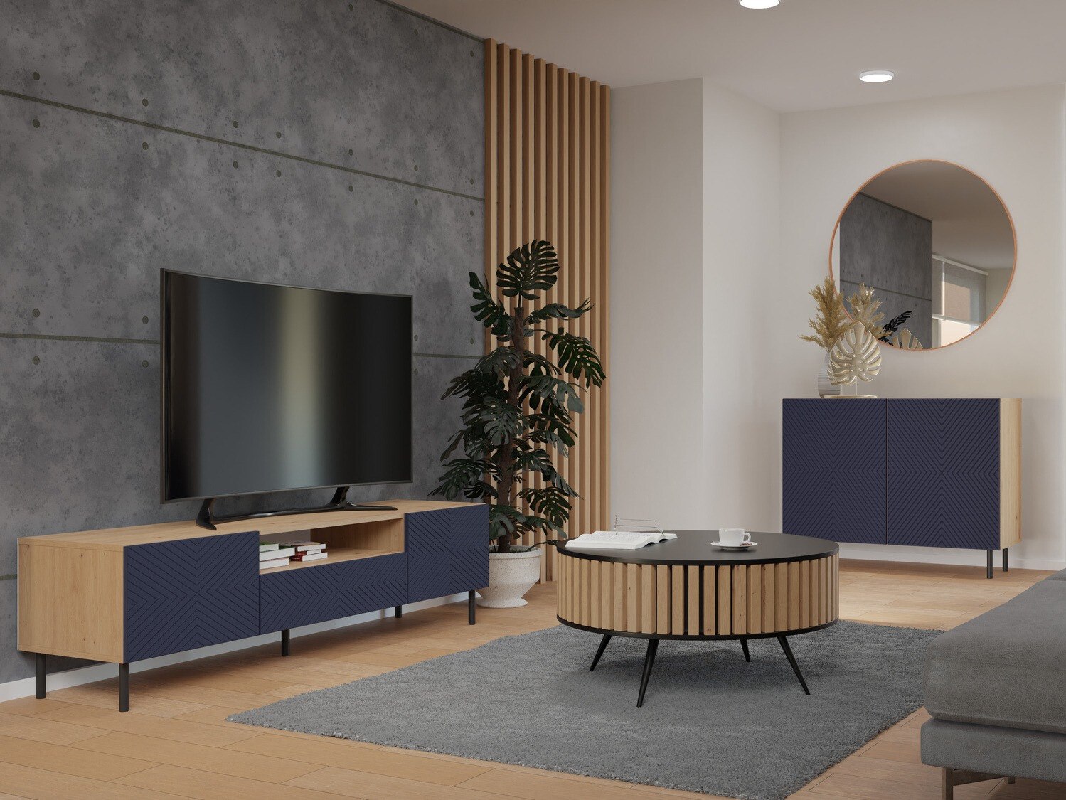 Omarica Romseru 101 (Modra + Artisan hrast)