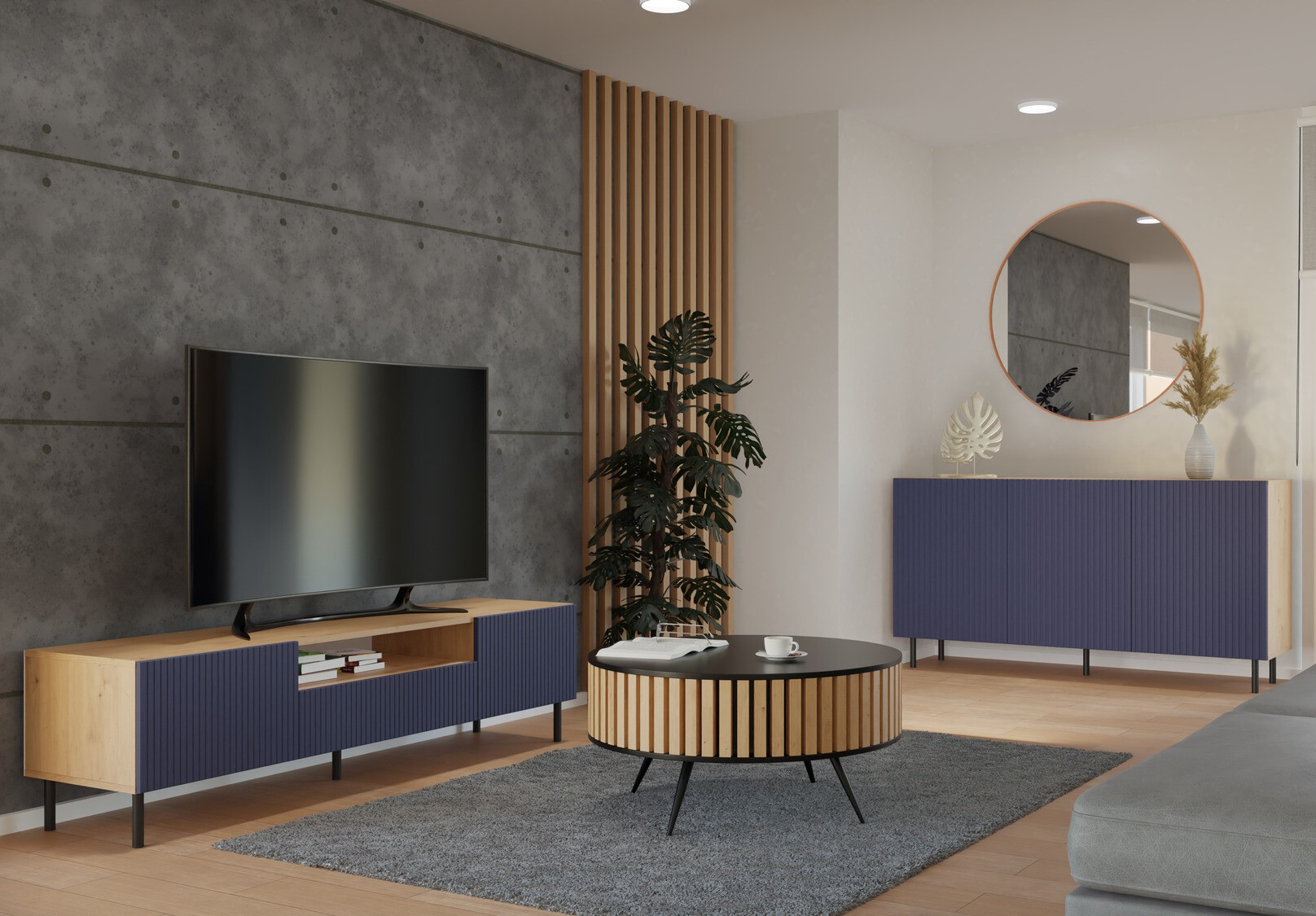 Omarica Romseru 102 (Modra + Artisan hrast)