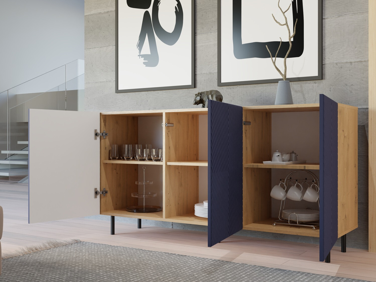 Omarica Romseru 103 (Modra + Artisan hrast)