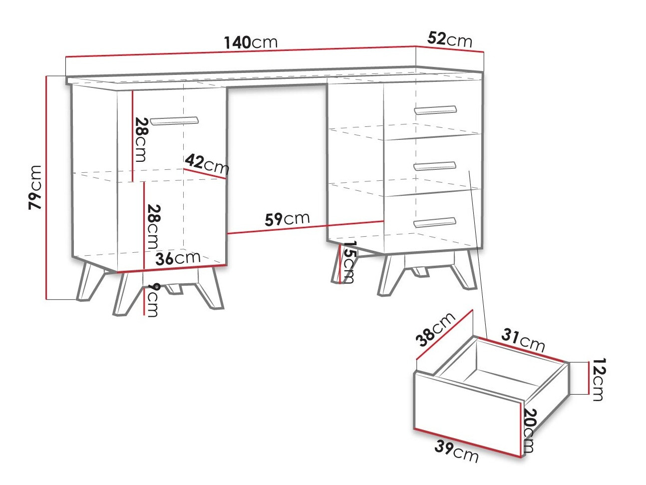 Pisalna miza Sorvera 109