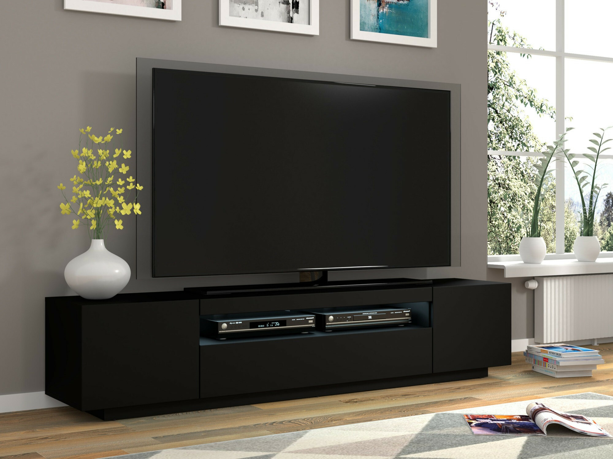 TV-omarica Morteo 104 (Črna)
