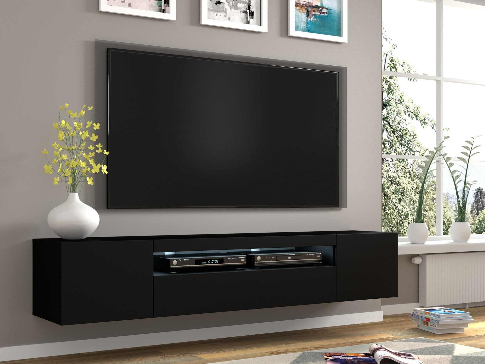 TV-omarica Morteo 104 (Črna)