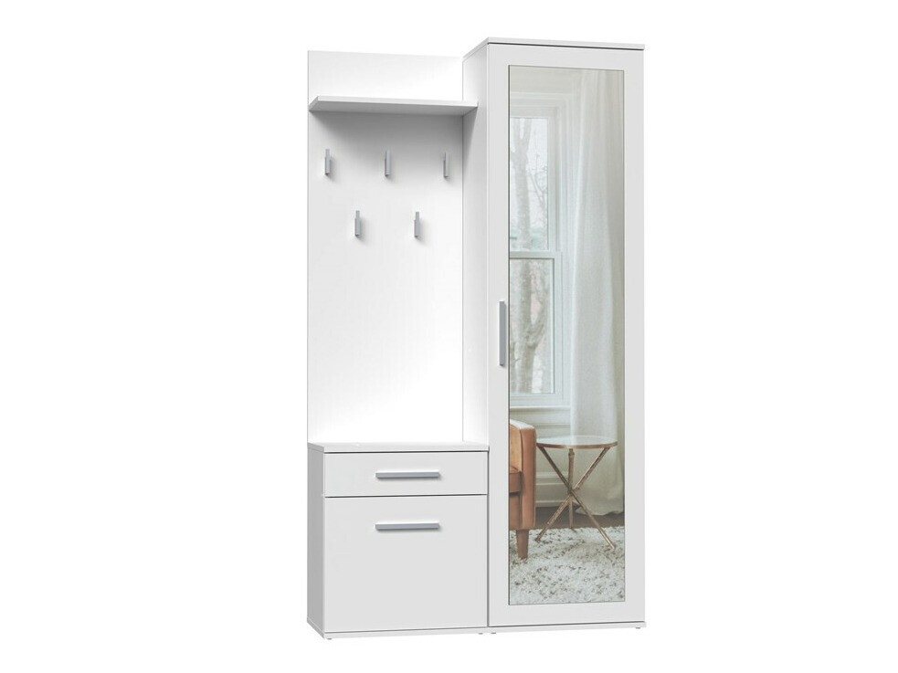 Komplet za predsobo Mandeville 126 (Mat bela)