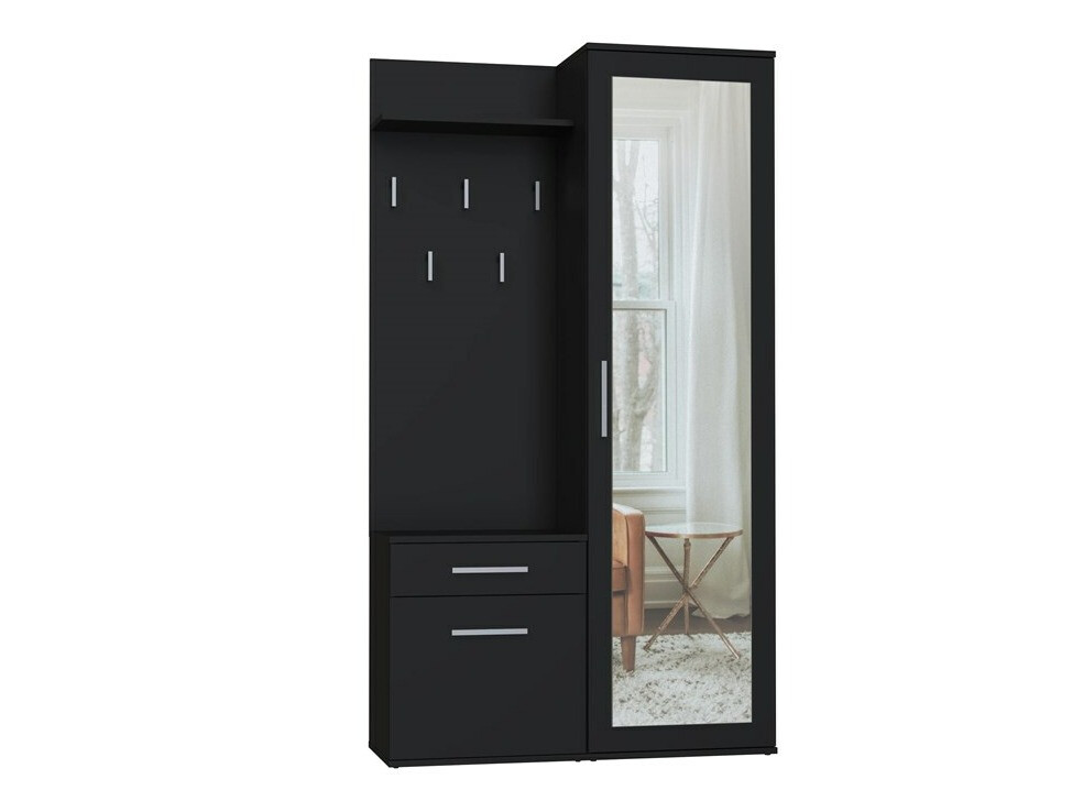 Komplet za predsobo Mandeville 126 (Mat črna)