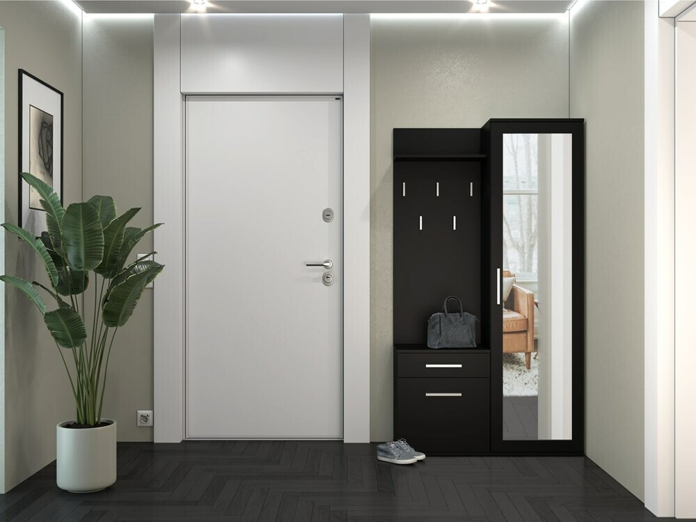 Komplet za predsobo Mandeville 126 (Mat črna)