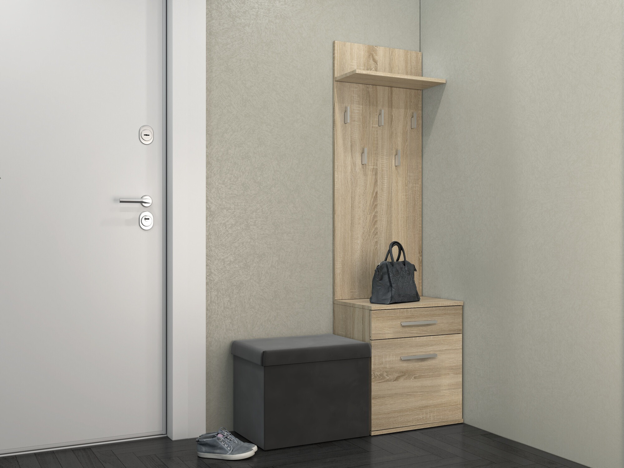 Komplet za predsobo Mandeville 129 (Sonoma hrast)