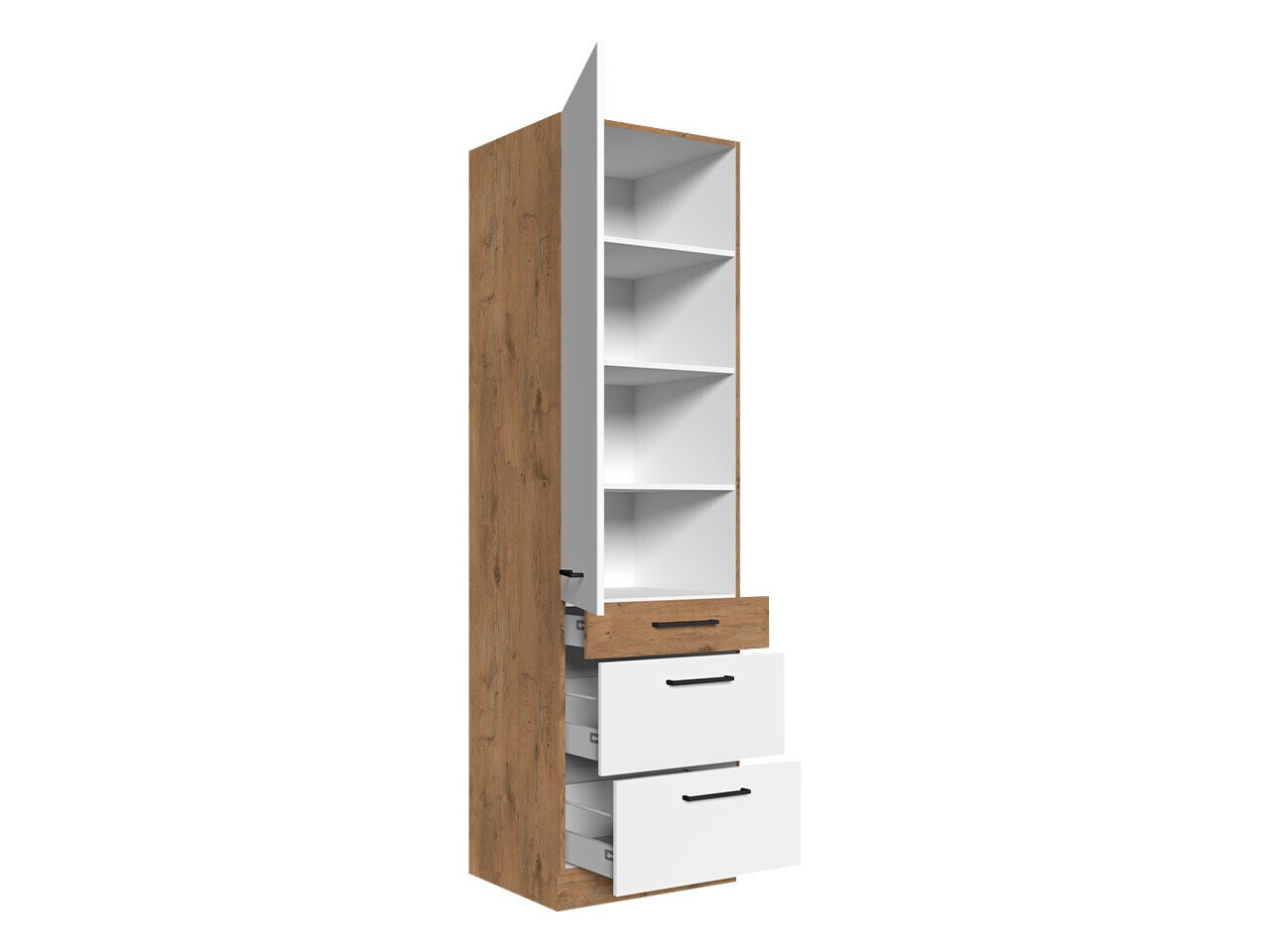 Modularna omarica z vrati Wood Dark 121