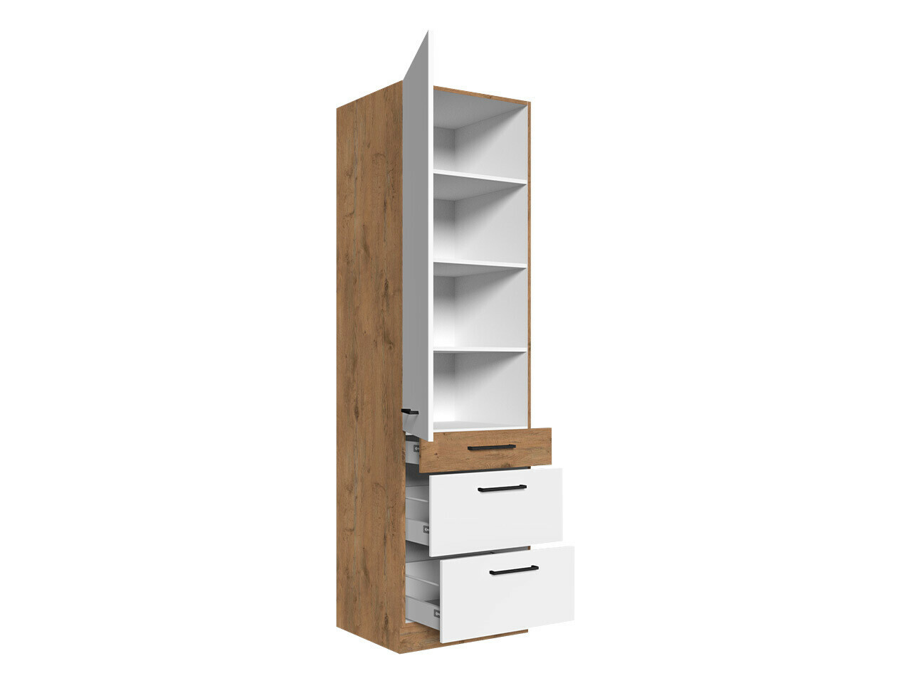Modularna omarica z vrati Wood Grey 127