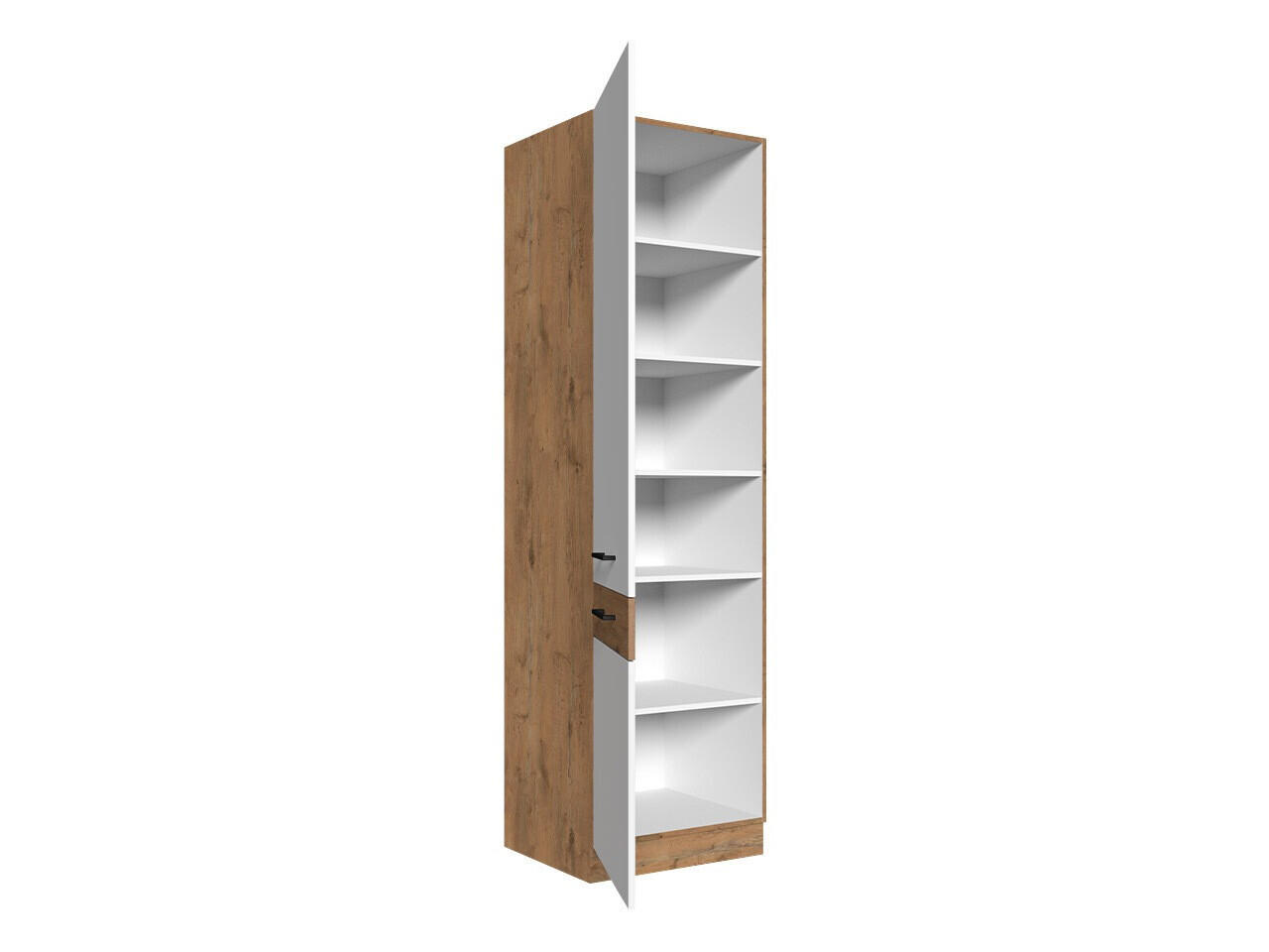 Modularna omarica z vrati Wood White 114