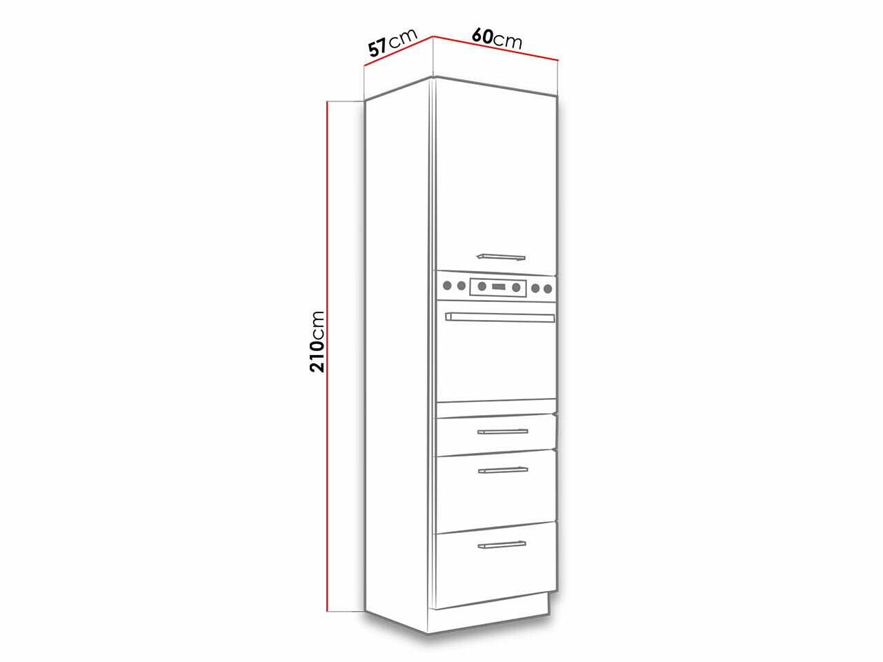 Modularna omarica za vgradne aparate Wood Dark 122