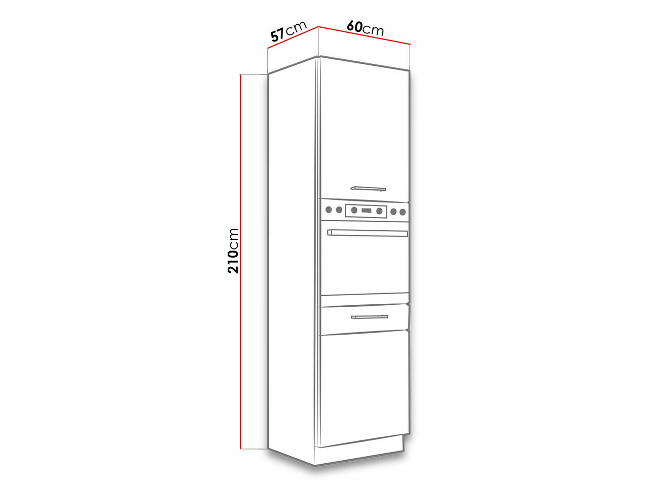Modularna omarica za vgradne aparate Wood Dark 123