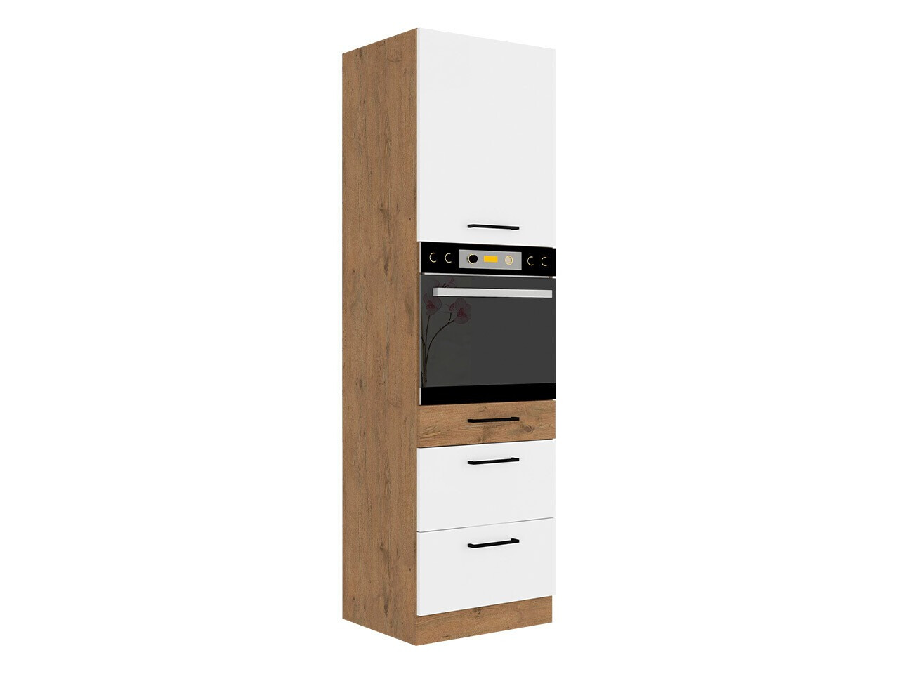 Modularna omarica za vgradne aparate Wood White 126