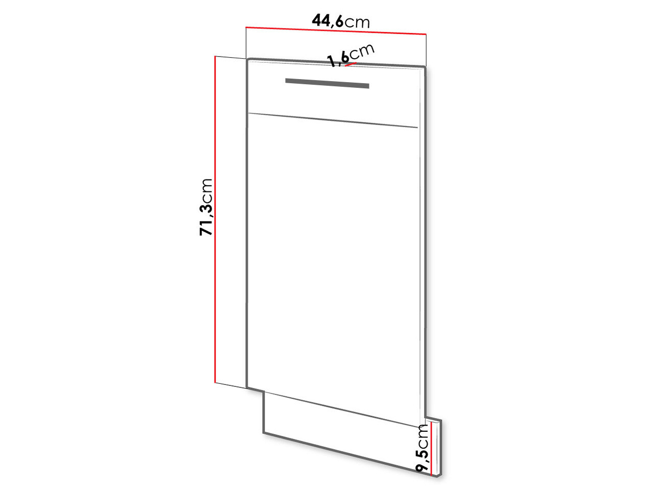 Vrata pomivalnega stroja Wood White 104