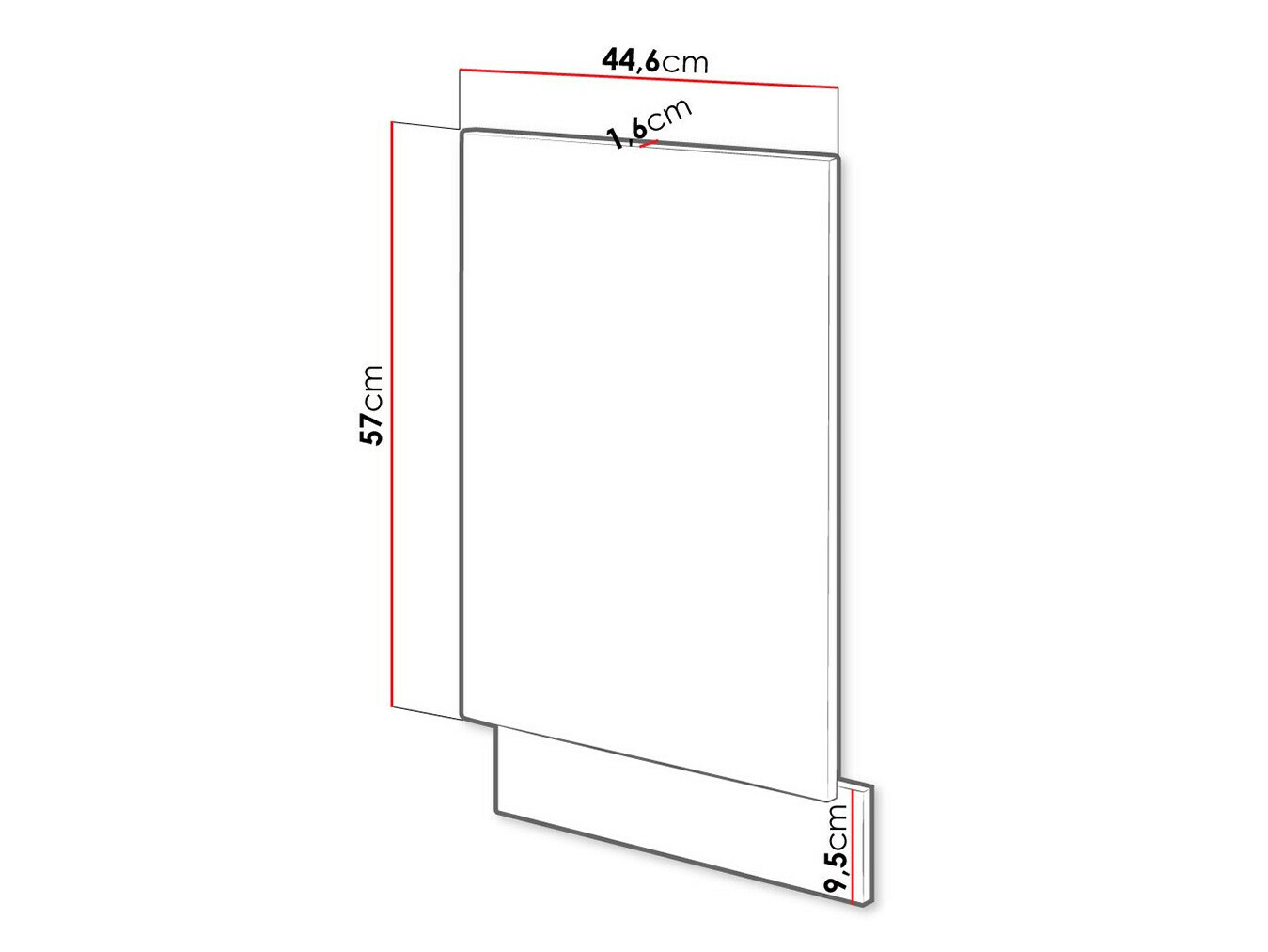 Vrata pomivalnega stroja Wood White 106