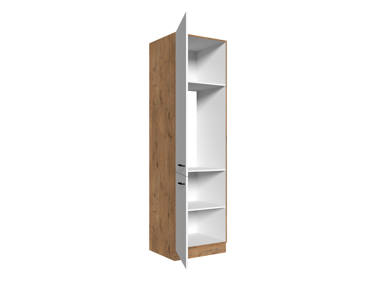 Modularna omarica z vrati Wood White 135