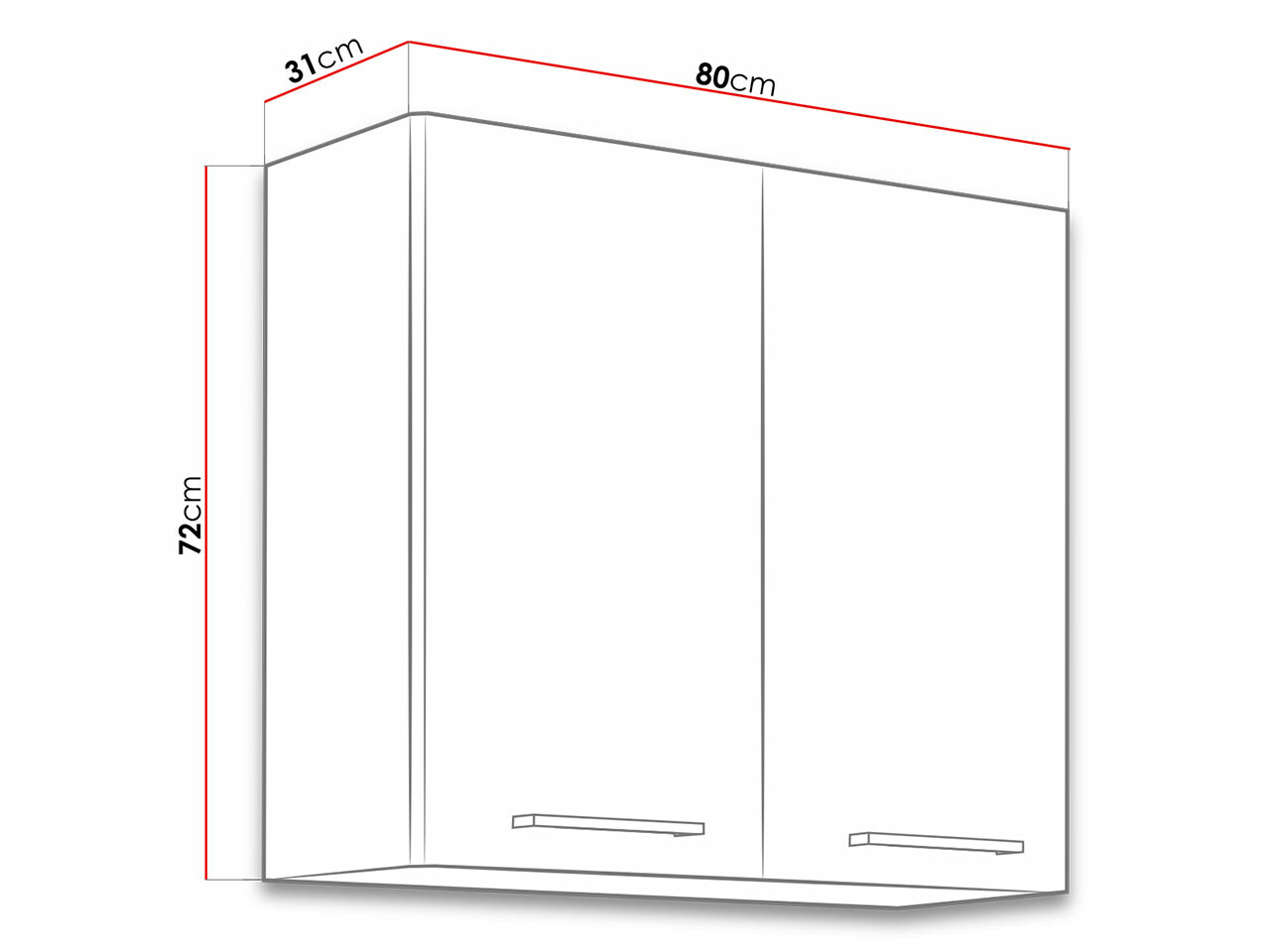 Modularna stenska omarica Wood Dark 126