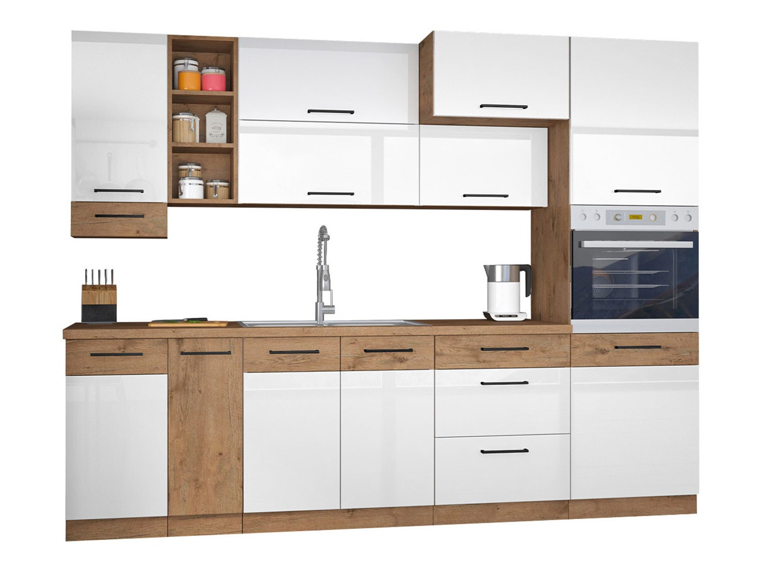 Modularni kuhinjski komplet Wood White 137