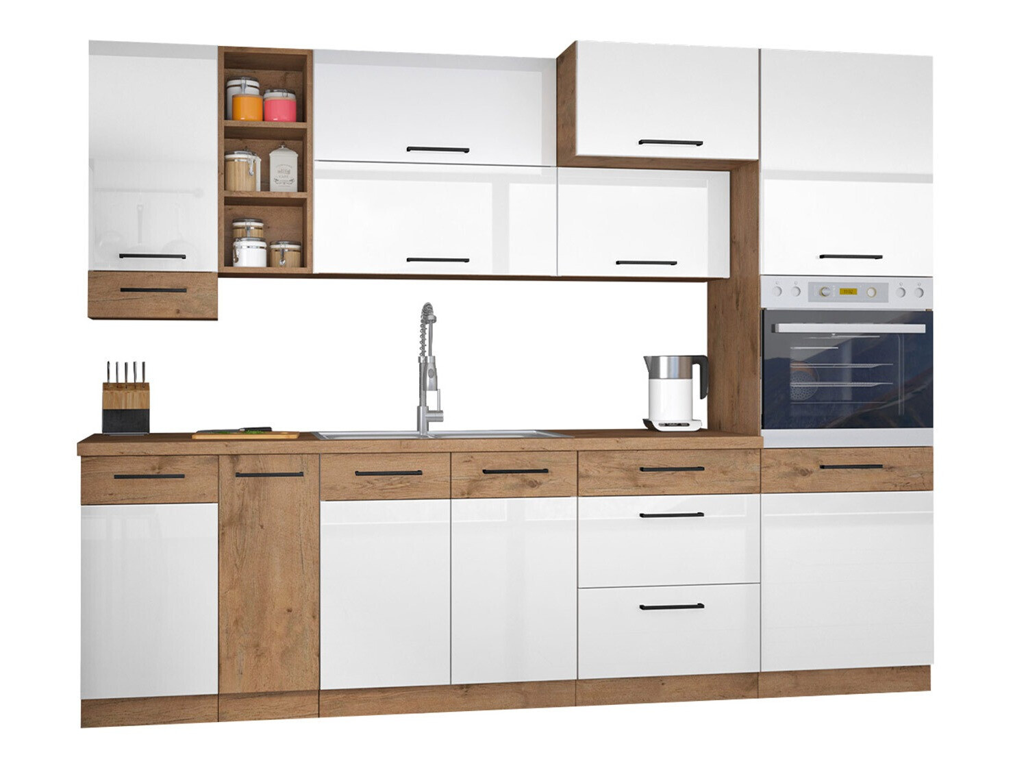 Modularni kuhinjski komplet Wood White 137