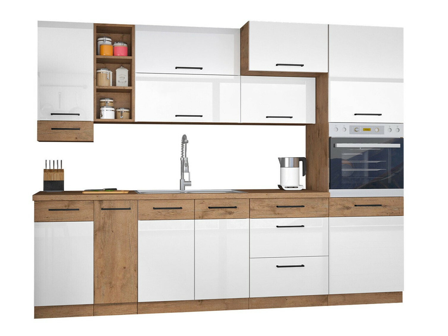 Modularni kuhinjski komplet Wood White 137