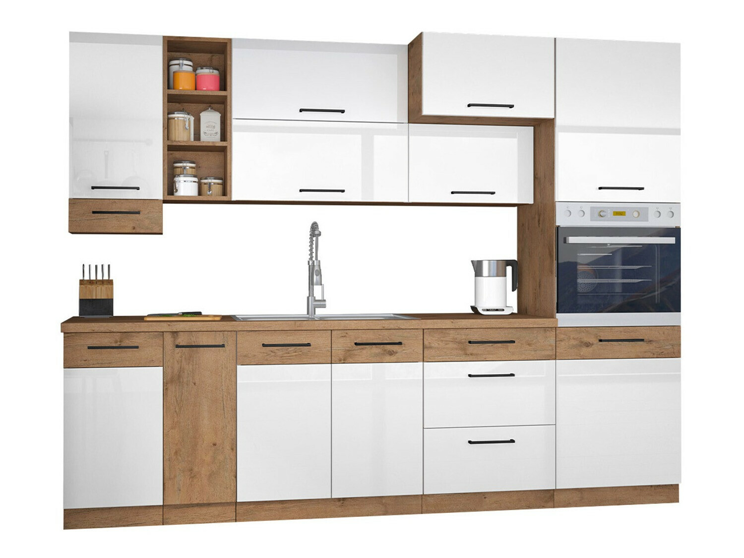 Modularni kuhinjski komplet Wood White 137