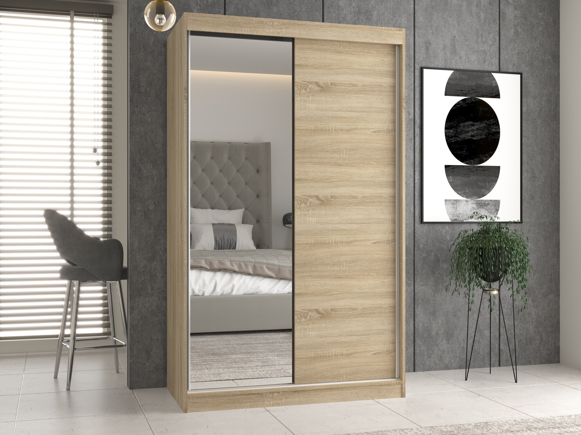 Garderobna omara Mandeville 155 (Sonoma hrast)