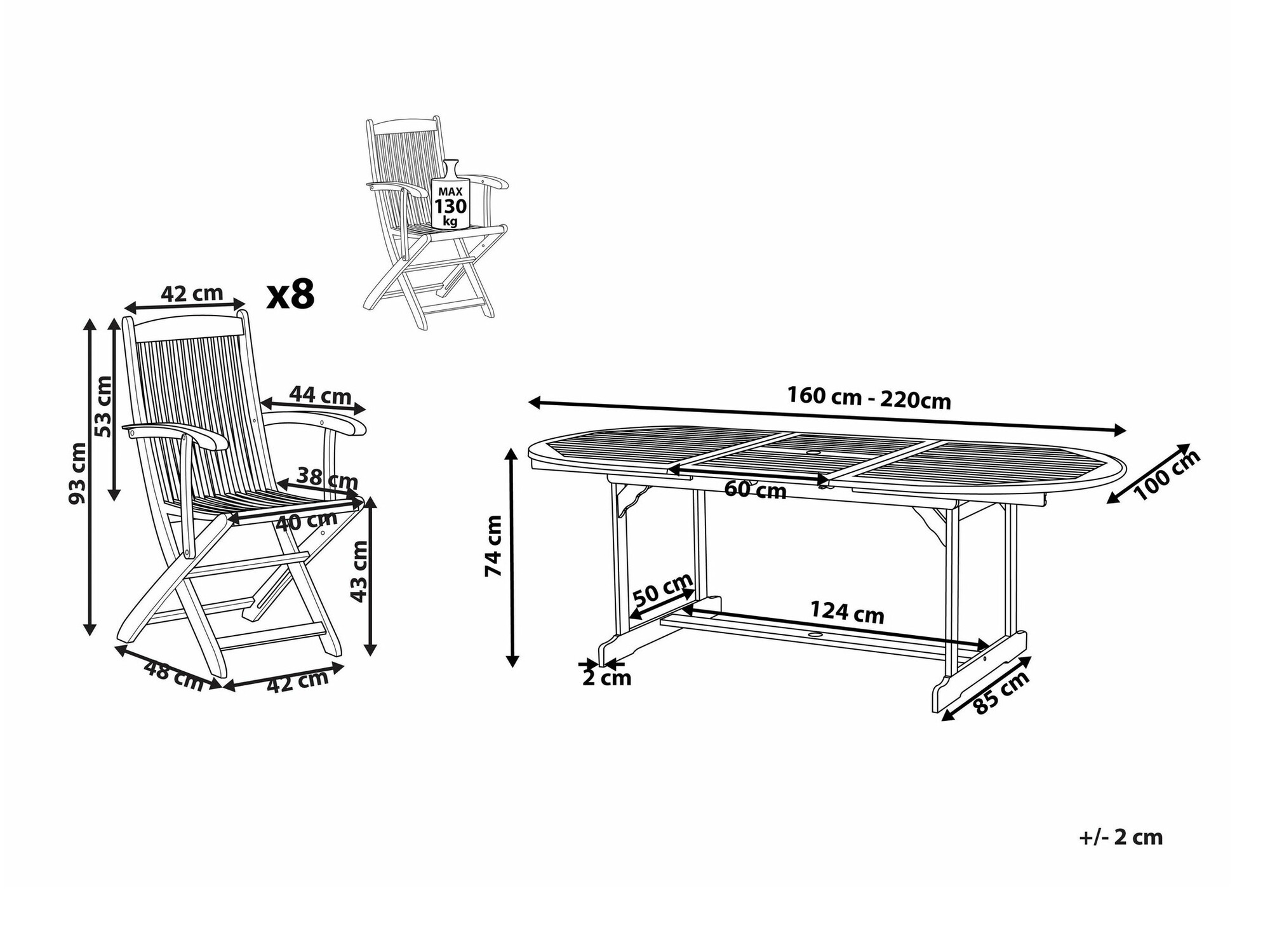 Komplet mize in stolov Berwyn 1978