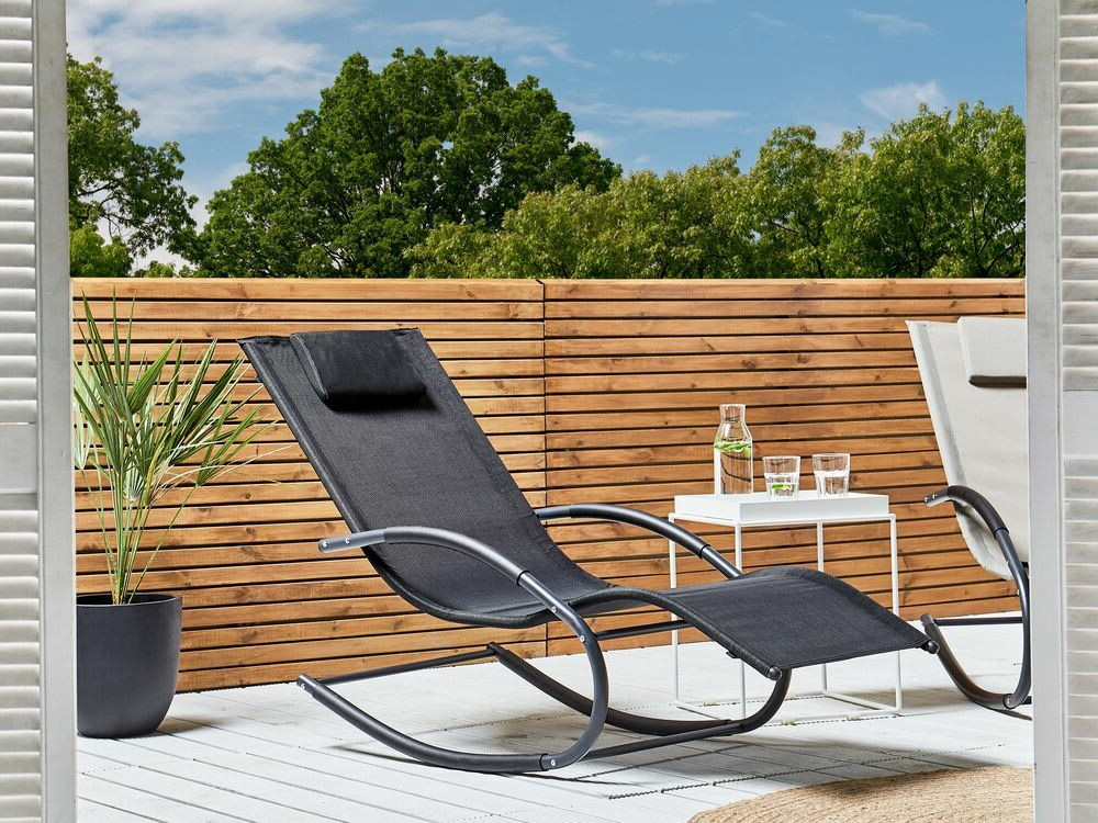 Vrtni ležalnik Berwyn 1973 (Črna)