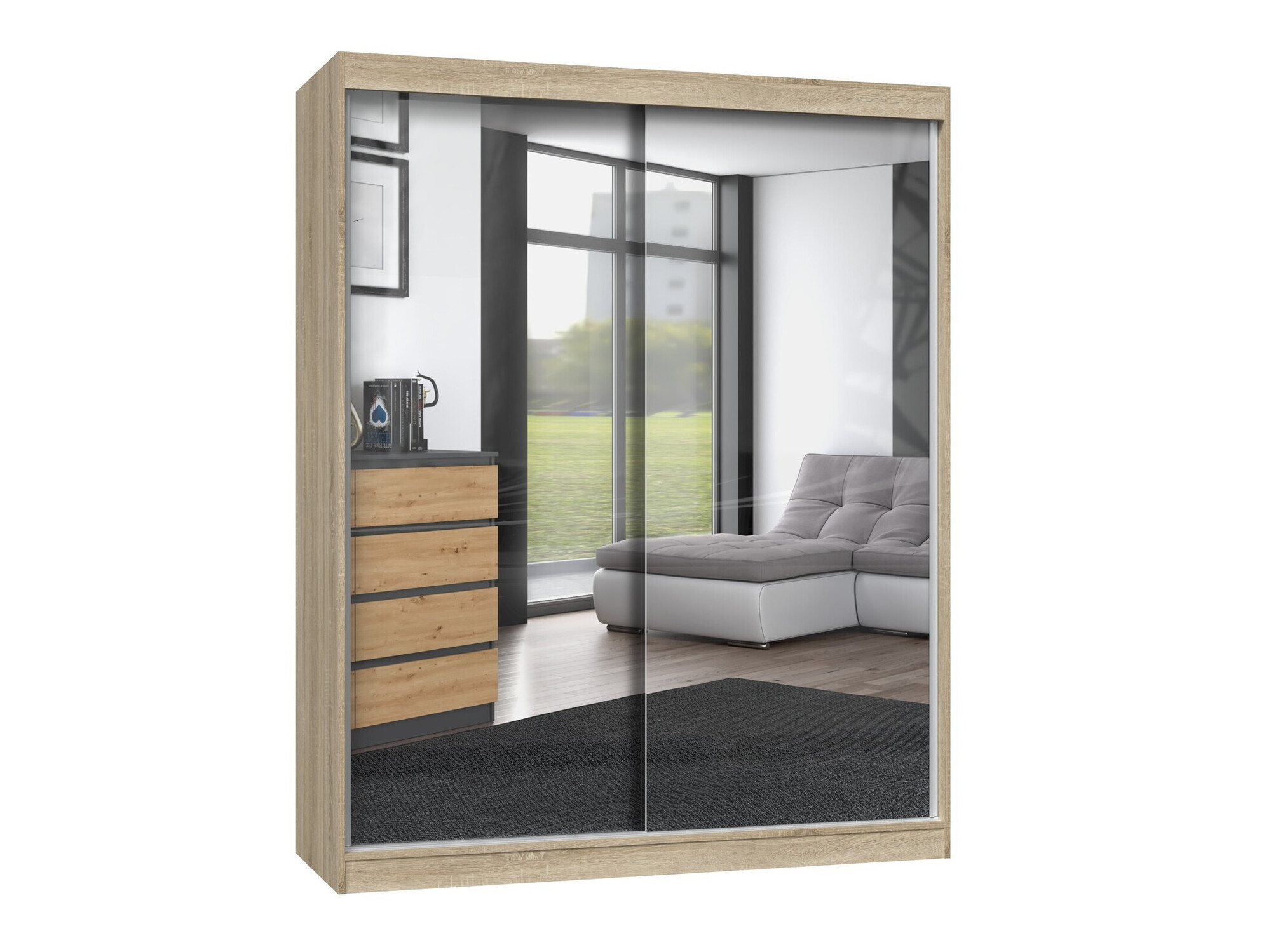 Garderobna omara Mandeville 165 (Sonoma hrast)