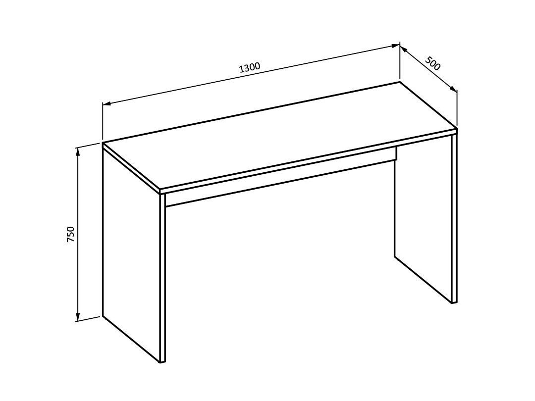 Pisalna miza Austin 347 (Lahki hrast + Črna)