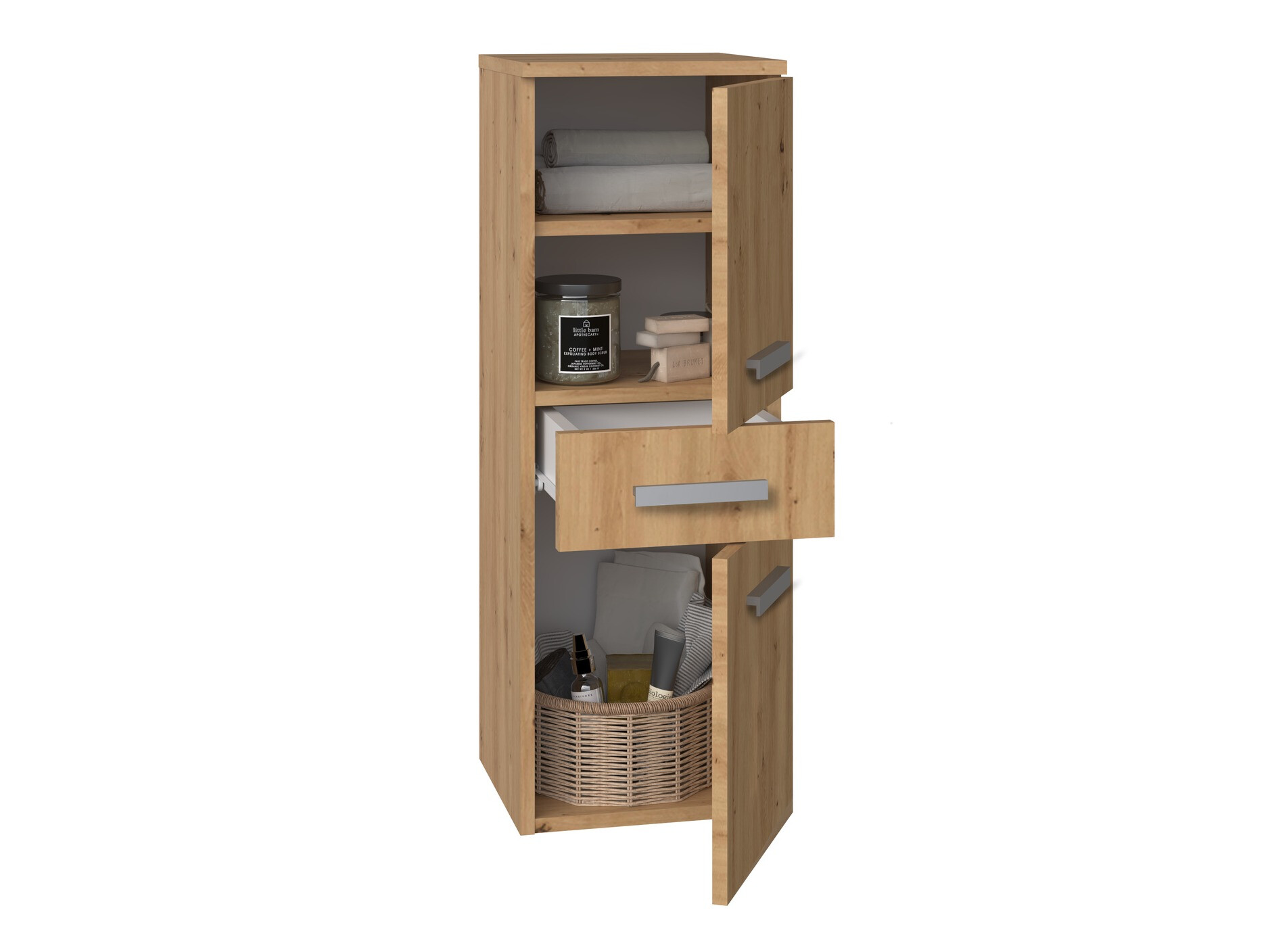 Prostostoječa Kopalniška omarica Nolmaru 108 (Artisan hrast)