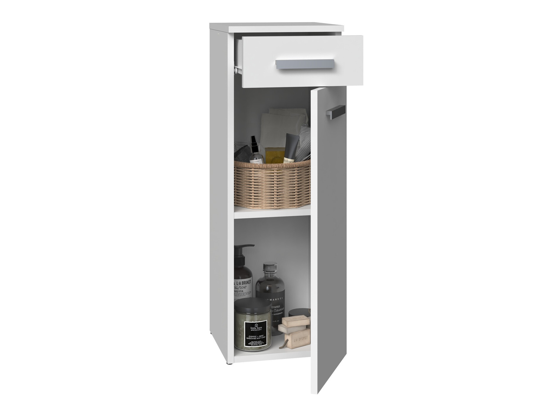 Prostostoječa Kopalniška omarica Nolmaru 109 (Bela)