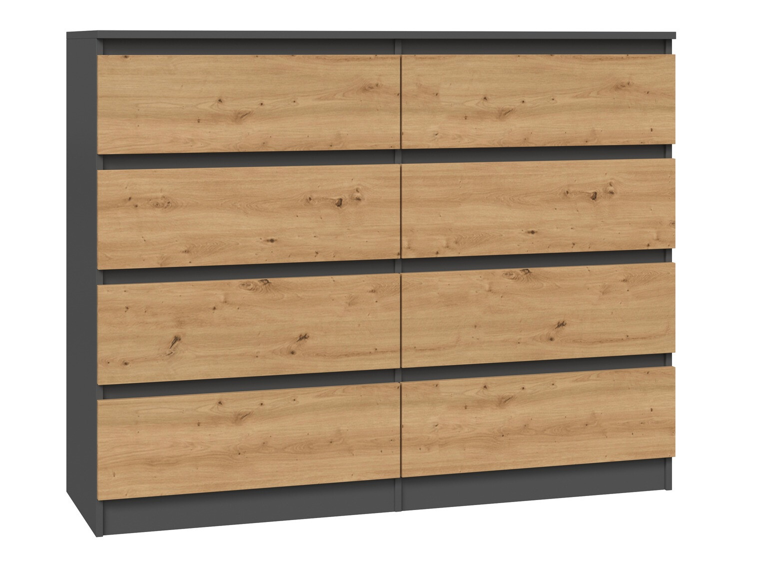 Komoda Elbvelu 101 (Antracit + Artisan hrast)