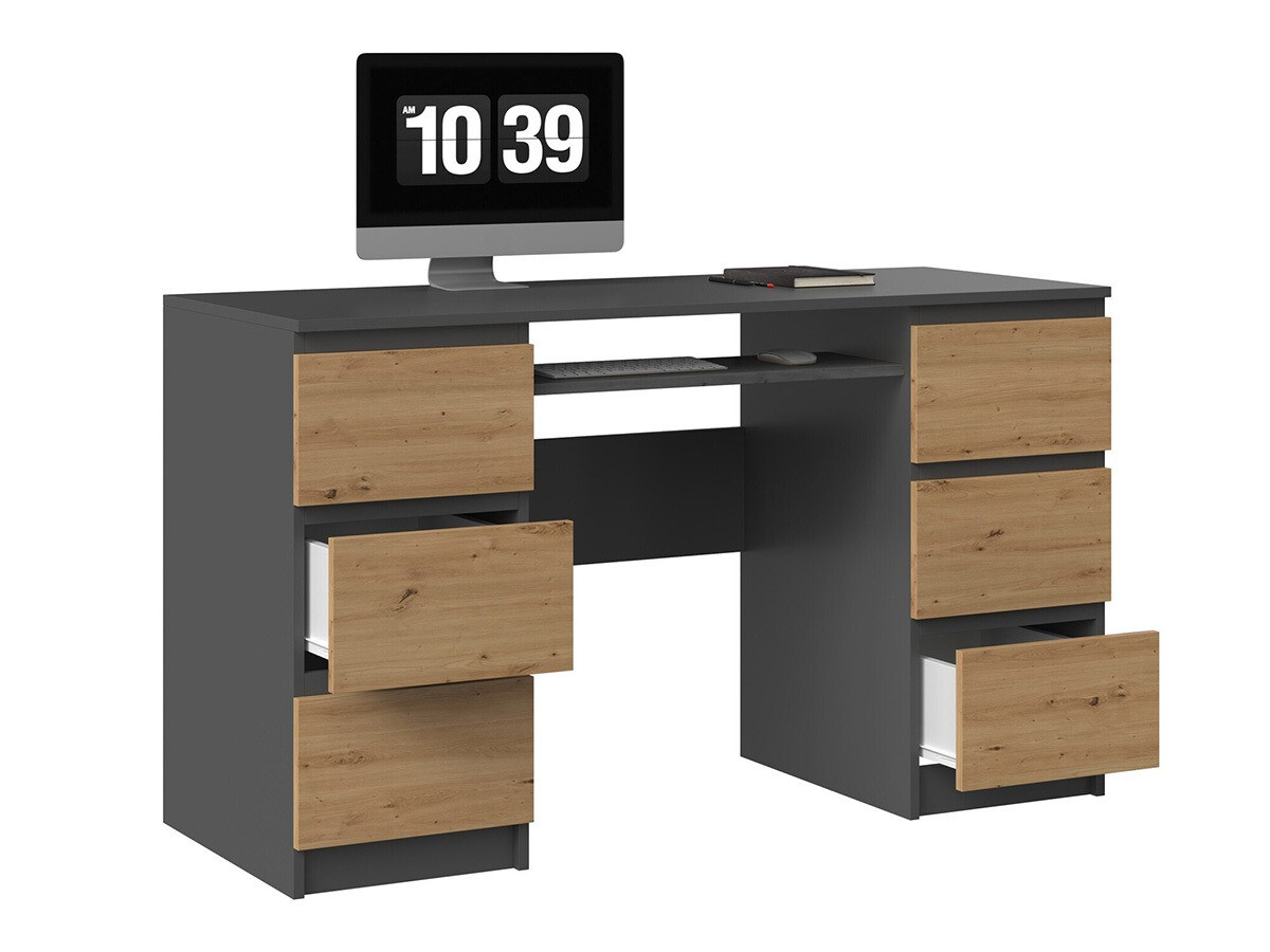 Pisalna miza Mandeville 178 (Antracit + Artisan hrast)