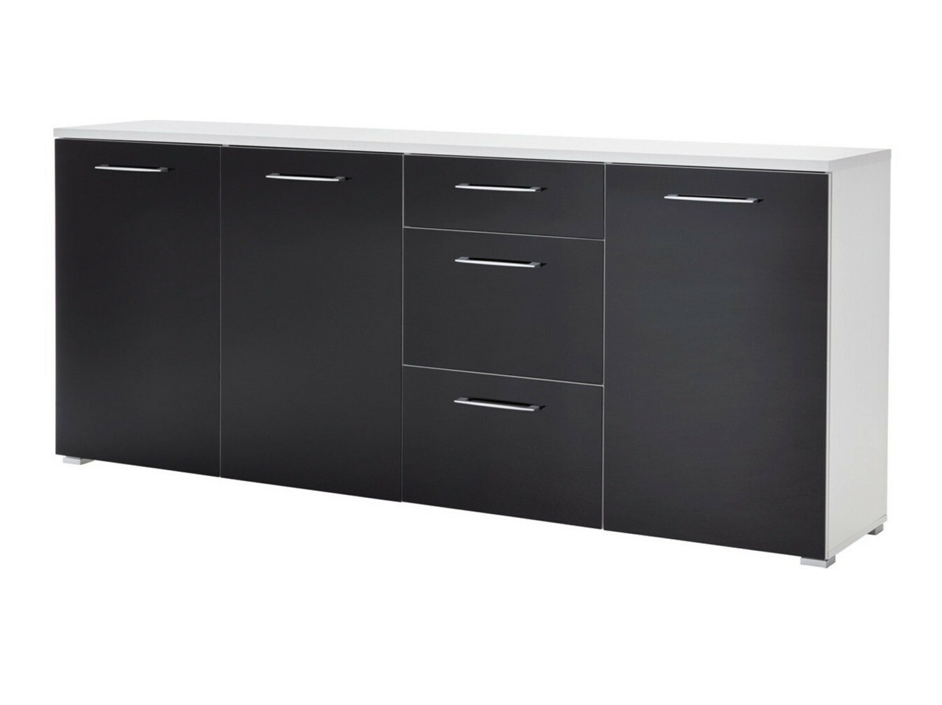 Komoda Sacramento 352 (Gloss antracit + Bela)