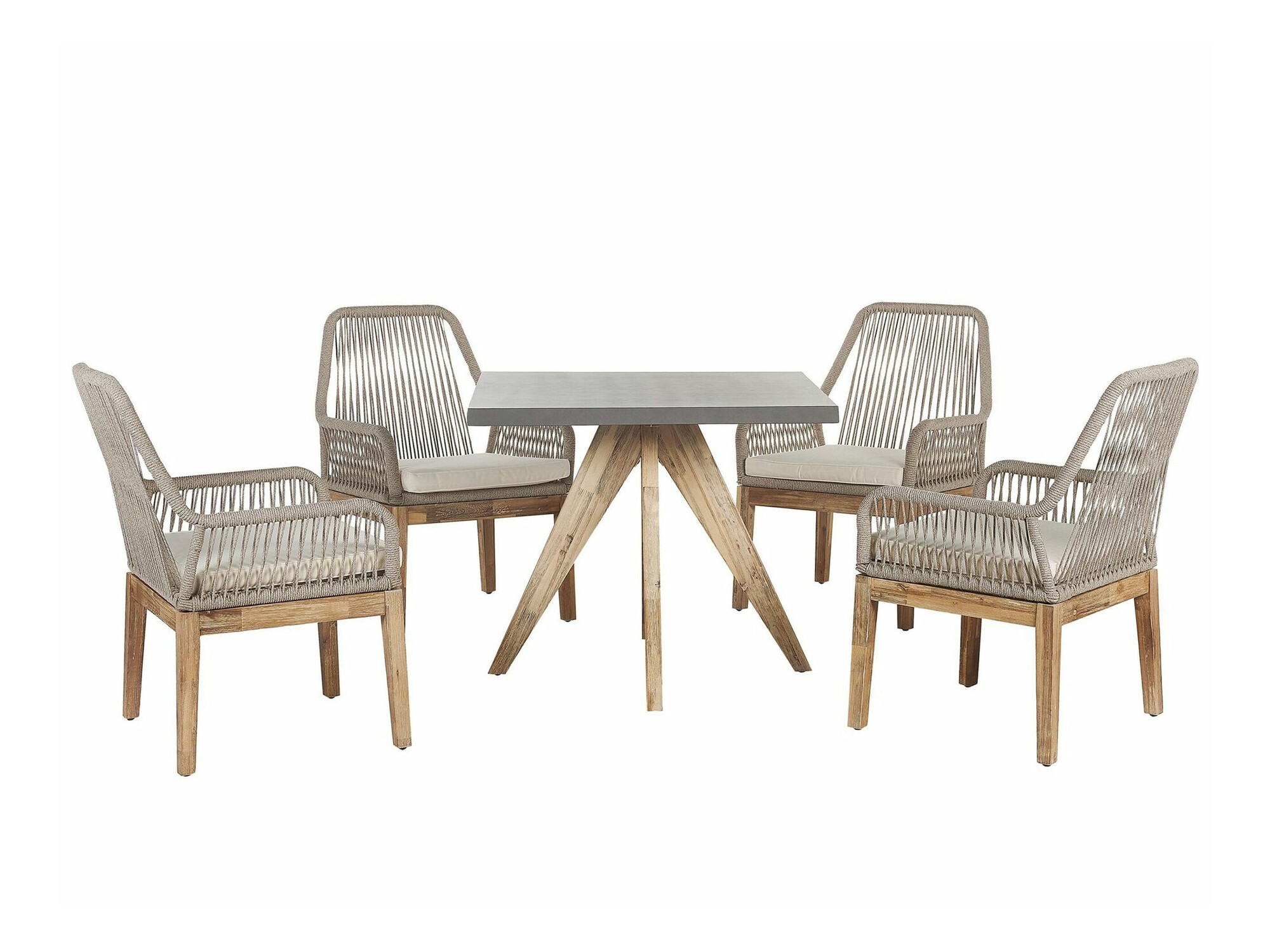 Komplet mize in stolov Nolsoro 105 (Taupe)