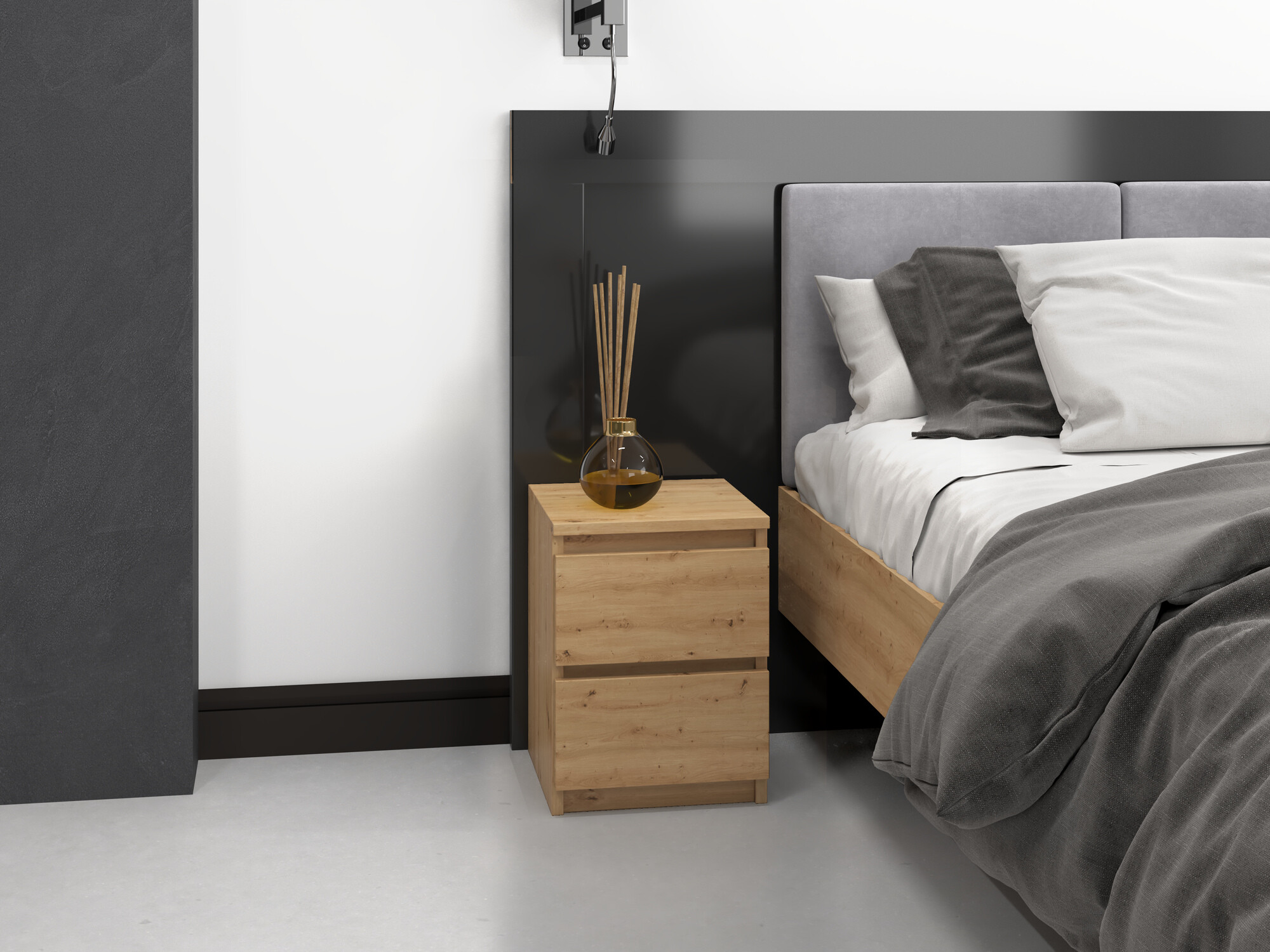 Nočna omarica Elbvelu 107 (Artisan hrast)