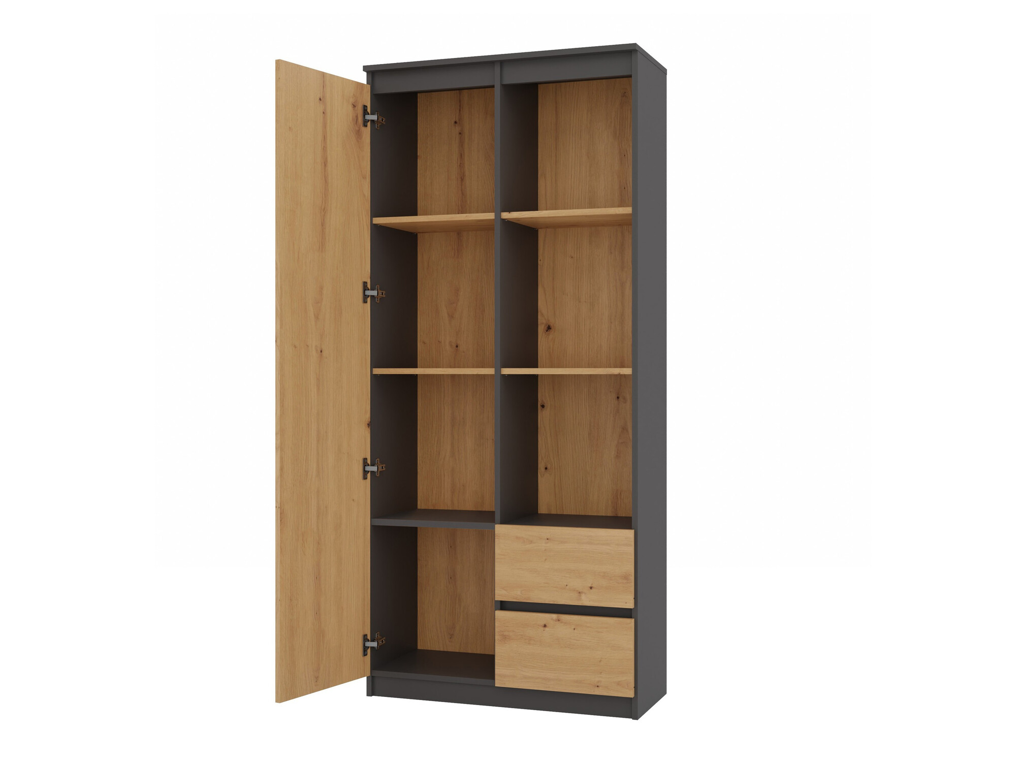 Regal Mandeville 182 (Antracit + Artisan hrast)