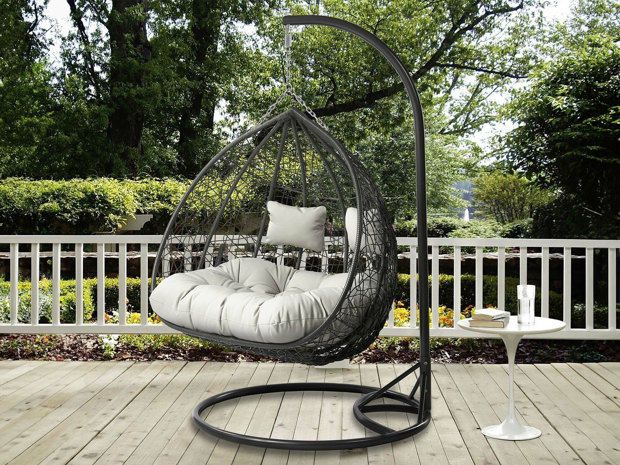 Viseči stol Comfivo 325 (Siva + Svetlo siva)