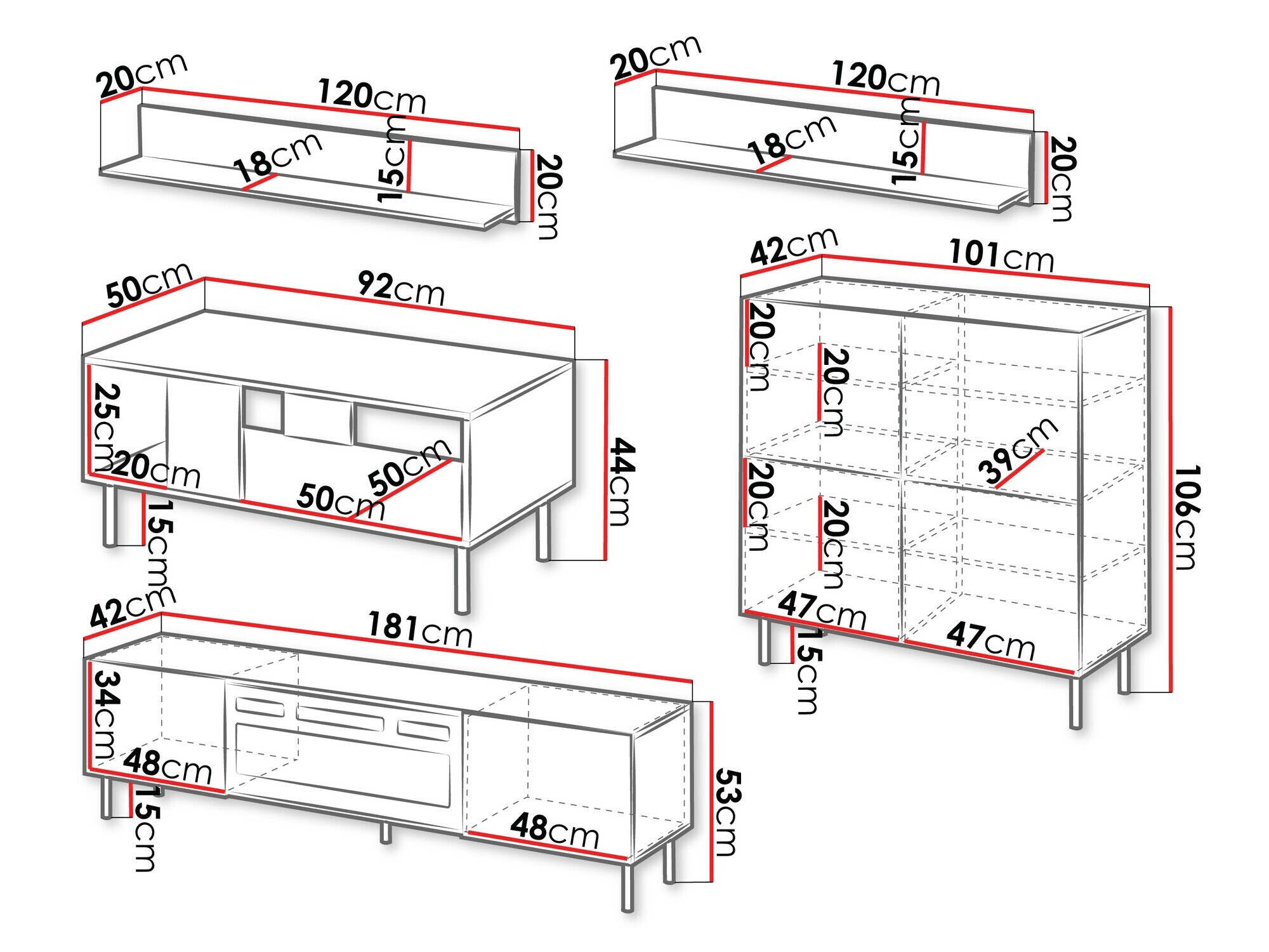 Komplet za dnevno sobo Studium II
