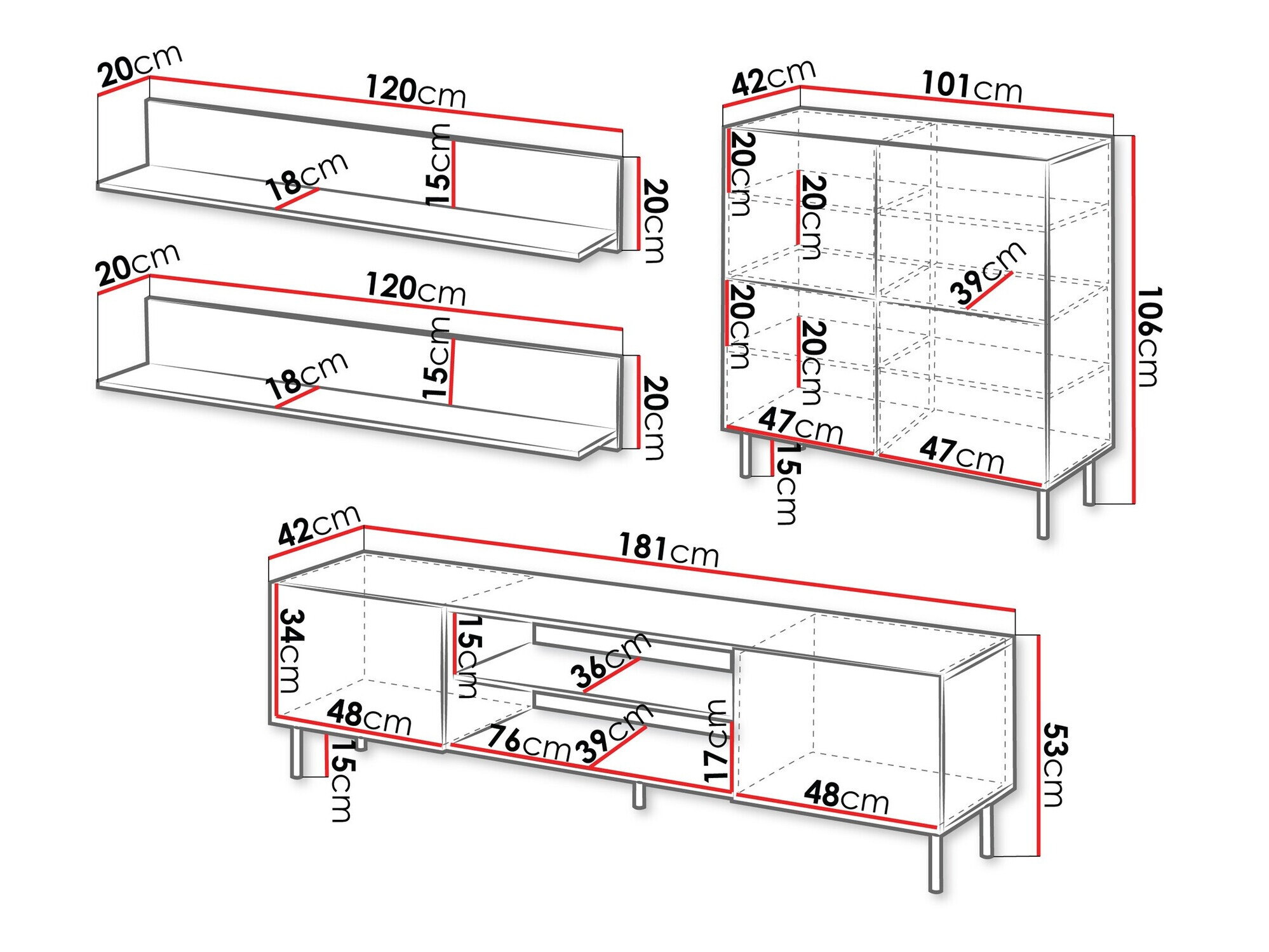 Komplet za dnevno sobo Studium IV