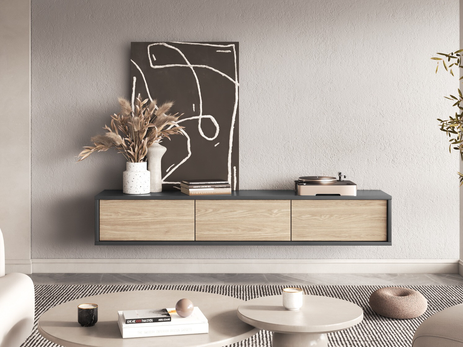 TV-omarica Austin 324 (Antracit + Hrast)